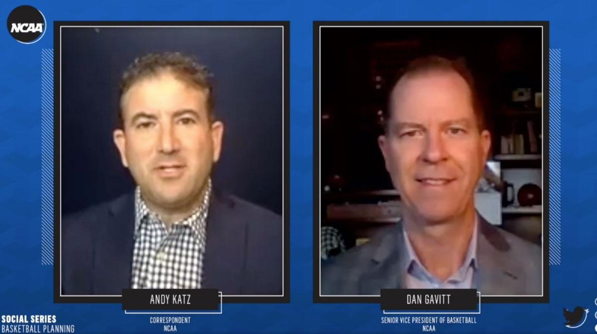 Andy Katz talks with NCAA SVP of Basketball Dan Gavitt.