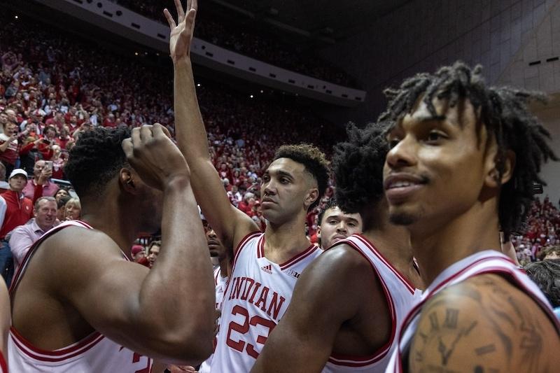 Indiana celebrates upset win