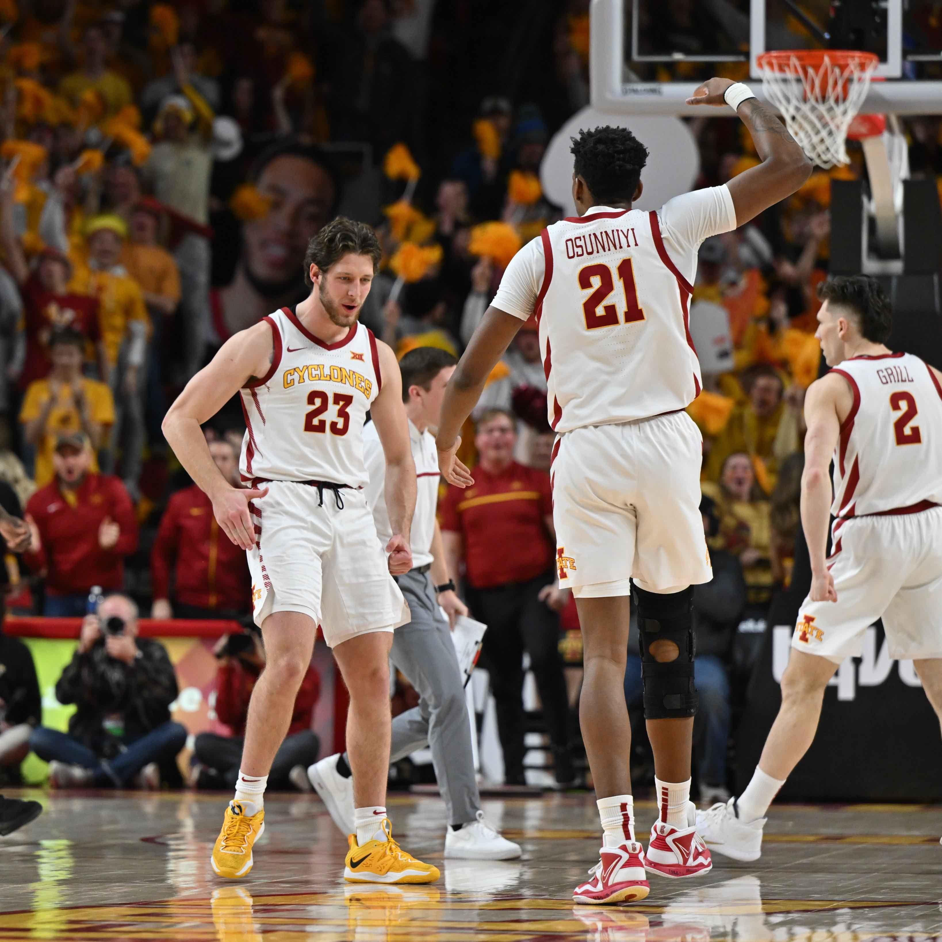 No. 13 Iowa State defeats No. 8 Kansas on Saturday
