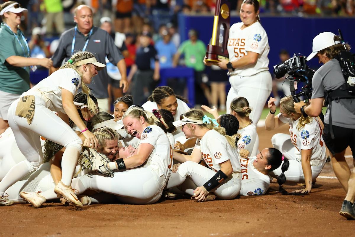 The Texas Longhorns win the 2025 Women's College World Series