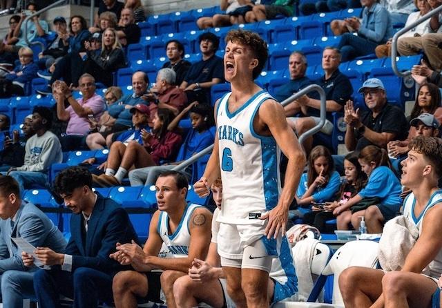 Ross Reeves celebrates another Nova Southeastern victory.