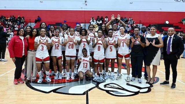 Winston-Salem State celebrates its record 13th-straight win.