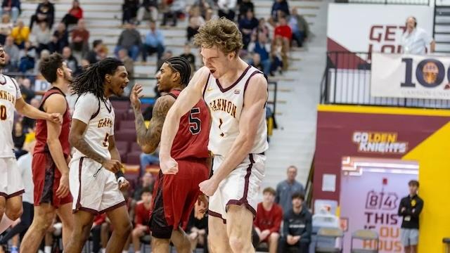 Gannon celebrates another DII men's basketball berth.