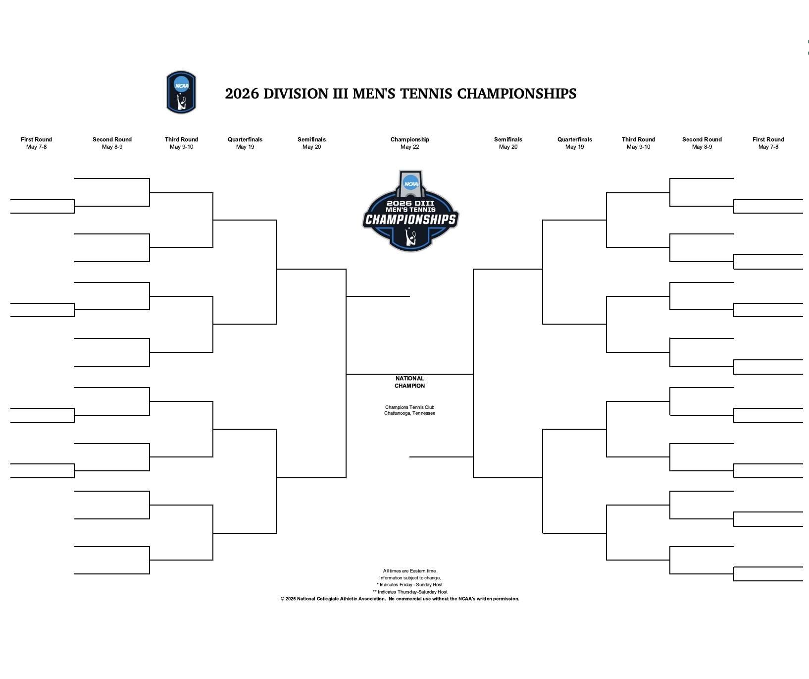 diii men's tennis